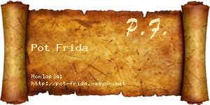 Pot Frida névjegykártya
